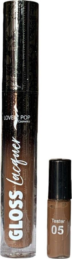 Lovely Pop Cosmetics Ultra Glans Lipgloss Tinted Gloss Ultra Shiny Hydraterend Bruin Nummer 05 Closer 1 Flesje met 3 5 ml
