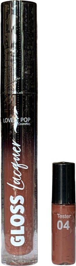 Lovely Pop Cosmetics Ultra Glans Lipgloss Tinted Gloss Ultra Shiny Hydraterend Warm Bruin Nummer 04 Golden Kiss 1 Flesje met 3 5 ml