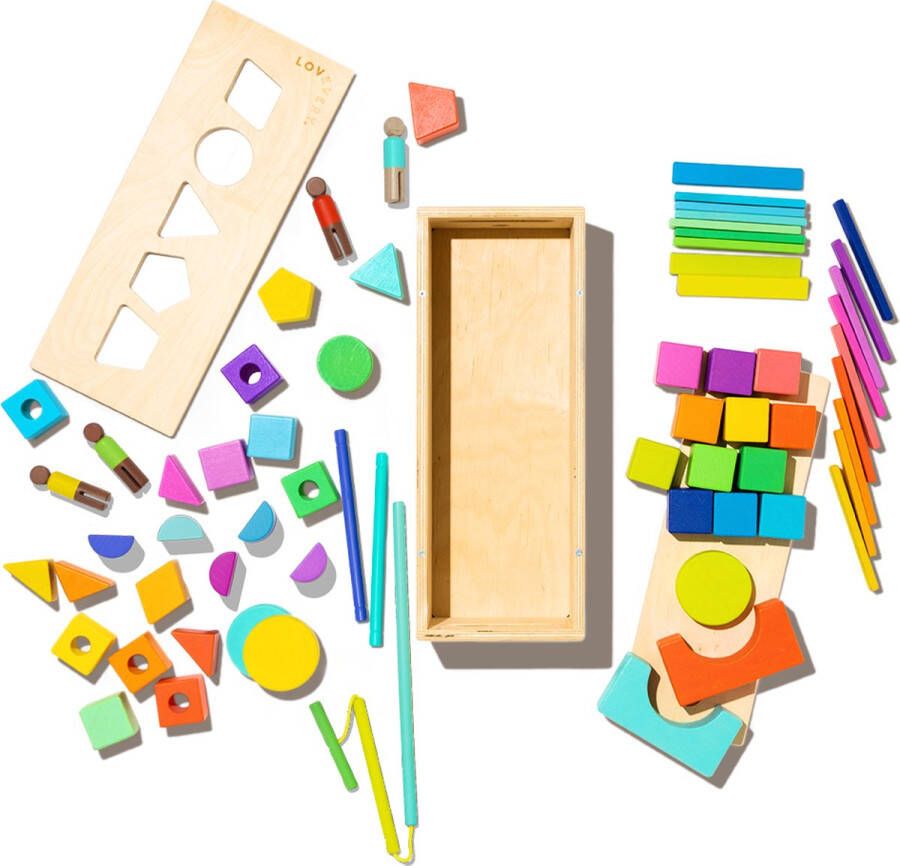 Lovevery Block Set Bouwblokken Houten Blokken Educatief Speelgoed Peuter Speelgoed Duurzaam