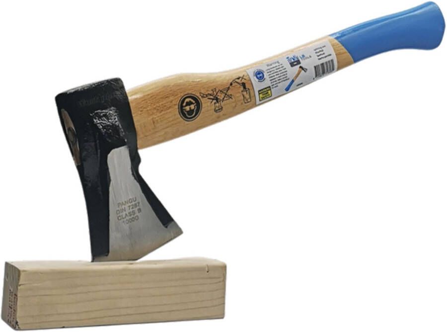 Lowbudget tools LB Tools Hoogwaardige kloofbijl met houten steel deze kliefbijl is 1000 gram en kan ook als kliefhamer worden gebruikt conform DIN 7287 CLASS B
