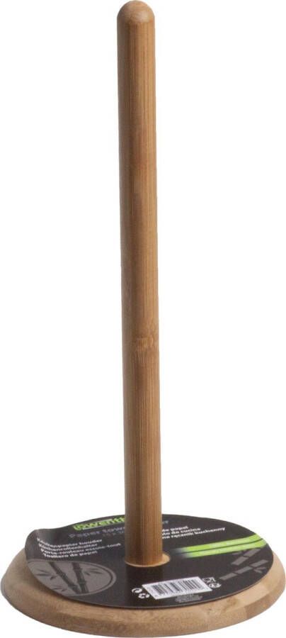 Lowenthal 2.0 Bamboe houten keukenrolhouder rond 15 x 31 cm Keukenpapier keukenrol houders van hout