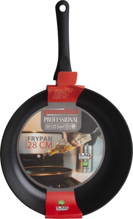 Löwenthal Hoogwaardige koekenpan PRO Ø 28 cm PFOA vrije anti-aanbaklaag Zwart Chef's choice