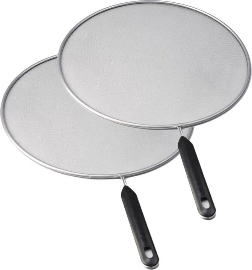 Löwenthal Lowenthal Spatdeksel afgietdeksel 2x kunststof RVS Diameter 29 cm universele pannendeksel