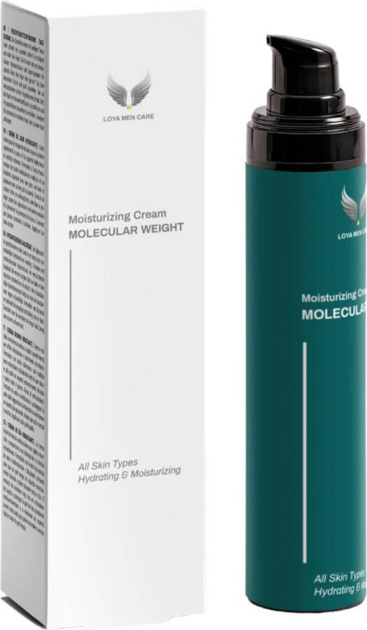 Loya Men Care Loya MenCare MOLECULAR WEIGHT Moisturizing Cream Hydraterende Crème Alle Huidtypen Gezichtscrème mannen Dagcrème Natuurlijke en Biologisch Gecertificeerde Skincare Mannen Gezichtsverzorging Mannen Verzorging mannen Cadeau Man