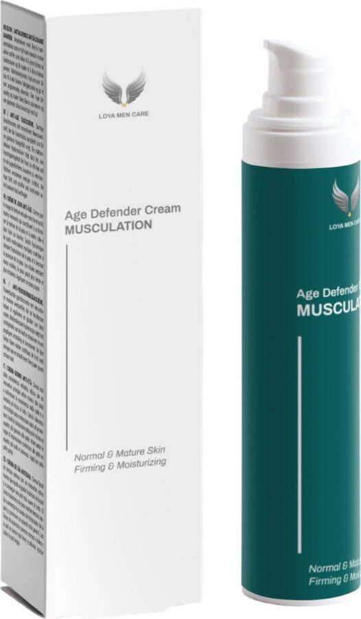 Loya Men Care Loya MenCare MUSCULATION Anti Age Cream Anti-aging Crème Gezichtscrème mannen Dagcrème Moisturizer mannen -Natuurlijke en Biologisch Gecertificeerde Skincare Mannen Gezichtsverzorging Mannen Verzorging mannen Cadeau Man Vaderdag