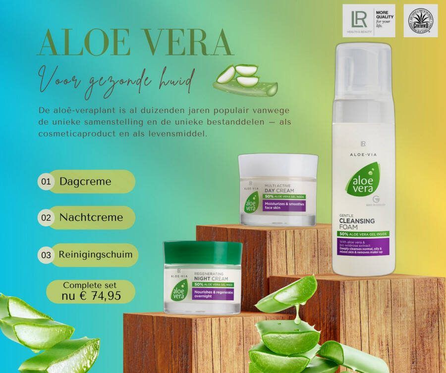 LR Health & Beauty LR Aloë Vera SkinCare set Dagcrème Nachtcrème Reiniger
