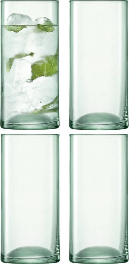 LSA International L.S.A. Canopy Longdrinkglas 350 ml Set van 4 Stuks Glas Transparant