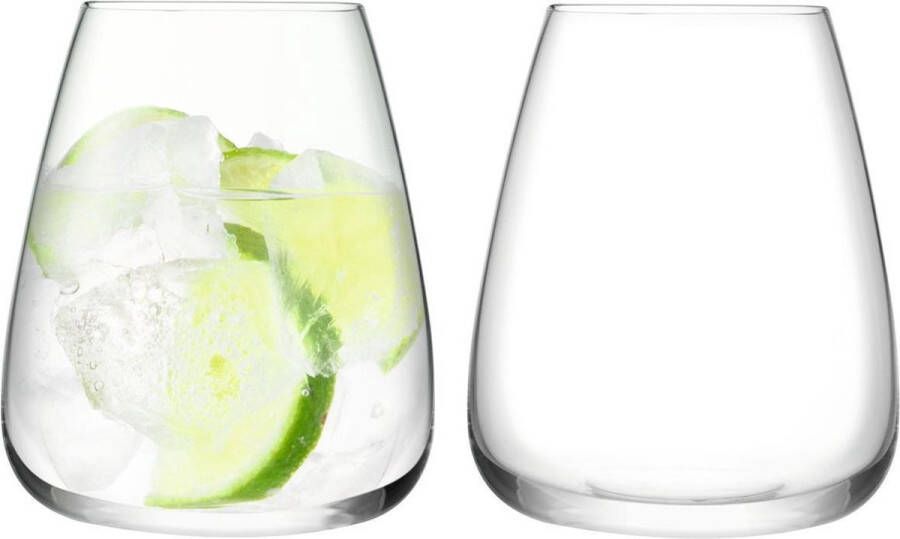 LSA International L.S.A. Wine Culture Glas 590 ml Set van 2 Stuks Glas Transparant