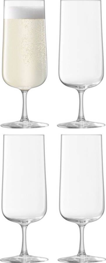 L.S.A. Arc Champagneglas 240 ml Set van 4 Stuks Glas Transparant