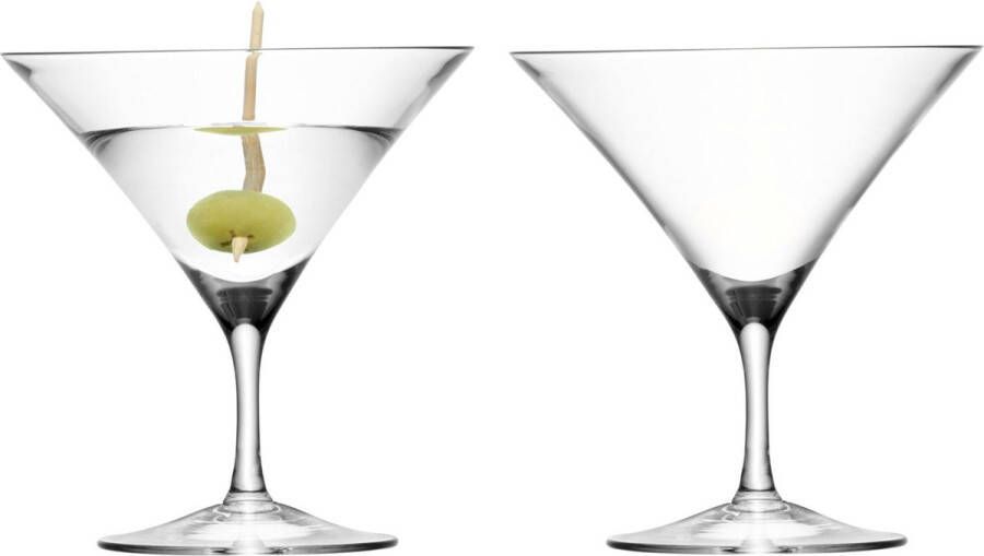 L.S.A. Bar Martiniglas 180 ml Set van 2 Stuks Glas Transparant