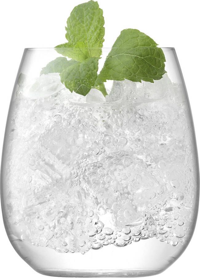 L.S.A. Borough Glas 455 ml Set van 4 Stuks Glas Transparant