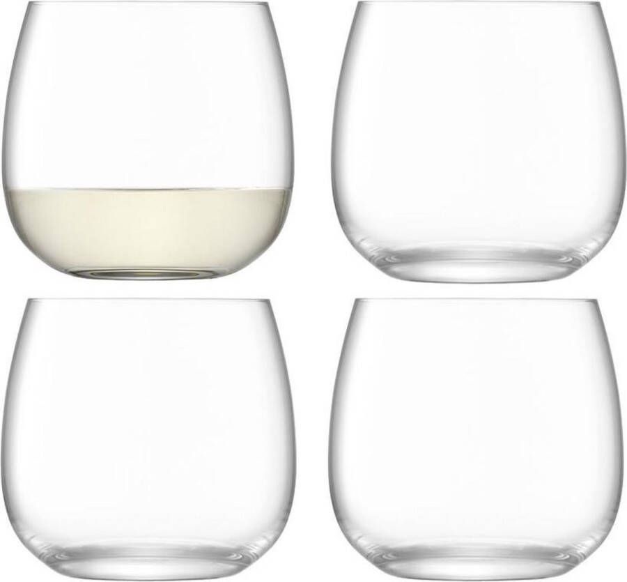 L.S.A. Borough Glas Wijn 370 ml Set van 4 Stuks