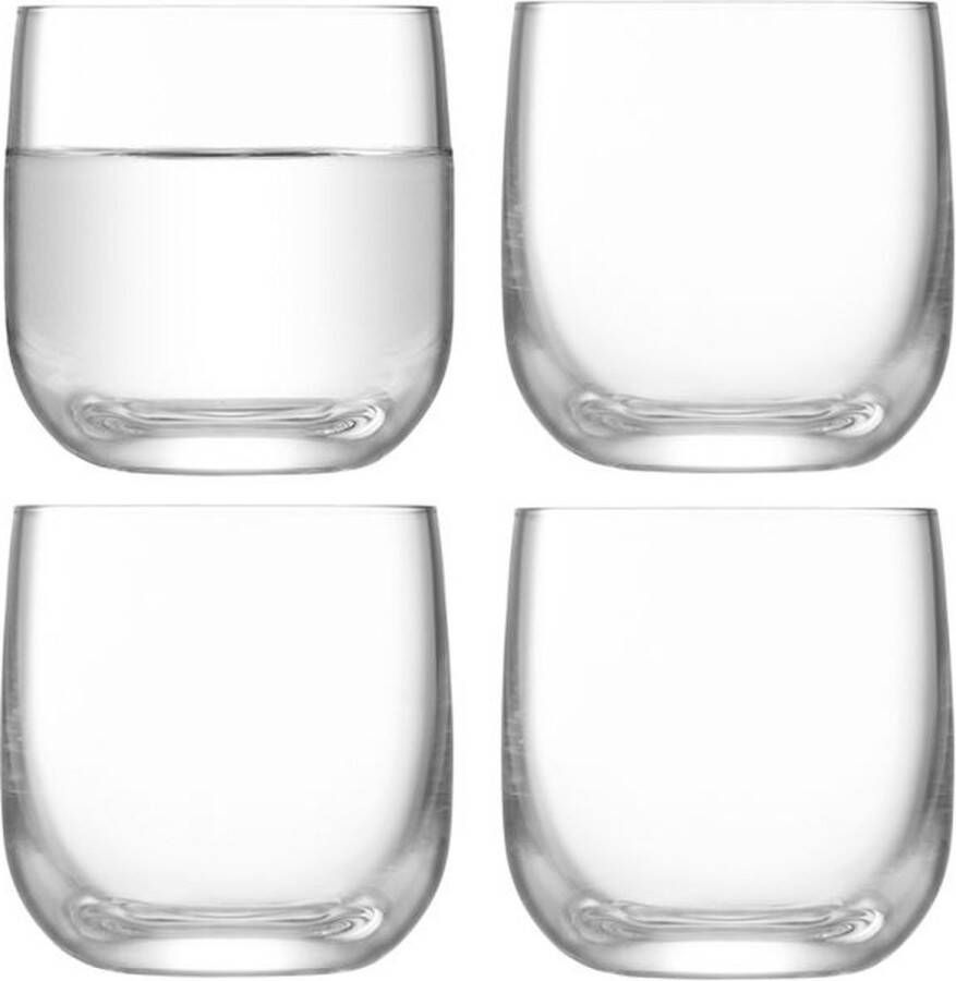 L.S.A. Borough Shotglas 75 ml Set van 4 Stuks Transparant