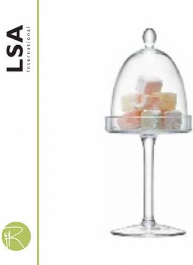 LSA L.S.A. Gift Serveerplateau op Voet met Stolp ø 11 cm Glas Transparant