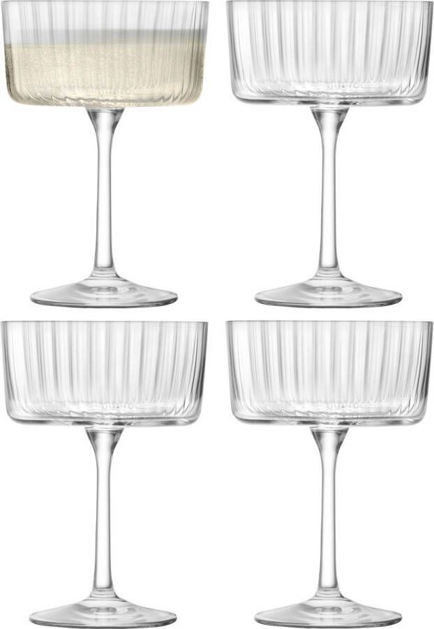 L.S.A. Gio Line Cocktailglas 230 ml Set van 4 Stuks Glas Transparant