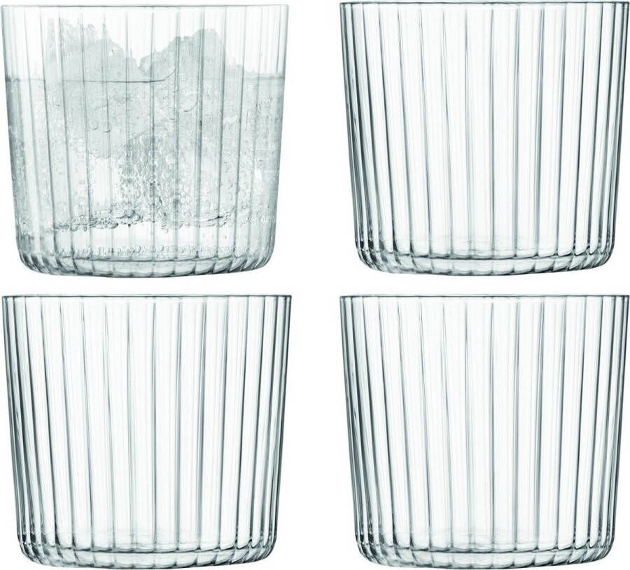 LSA L.S.A. Gio Line Tumbler Glas 390 ml Set van 4 Stuks