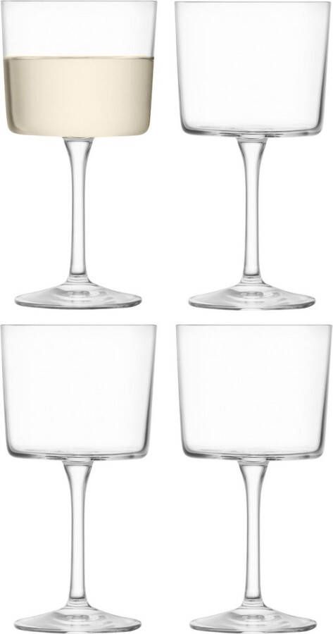 L.S.A. Gio Wijnglas 250 ml Set van 4 Stuks Glas Transparant