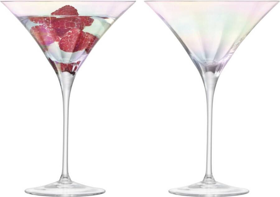 LSA L.S.A. Pearl Cocktailglas 300 ml Set van 2 Stuks Glas Transparant