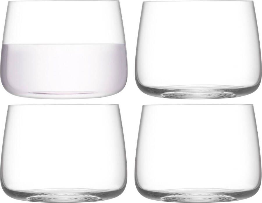 L.S.A. Metropolitan Glas 360 ml Set van 4 Stuks Glas Transparant