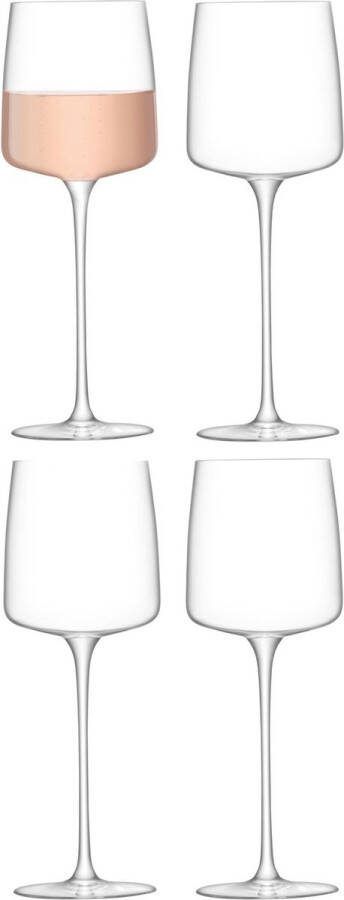 L.S.A . Metropolitan Wijnglazen 350 ml 4 Stuks Glas Transparant