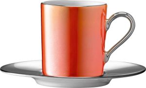 L.S.A. Palazzo Koffiekop en Schotel 100 ml Oranje