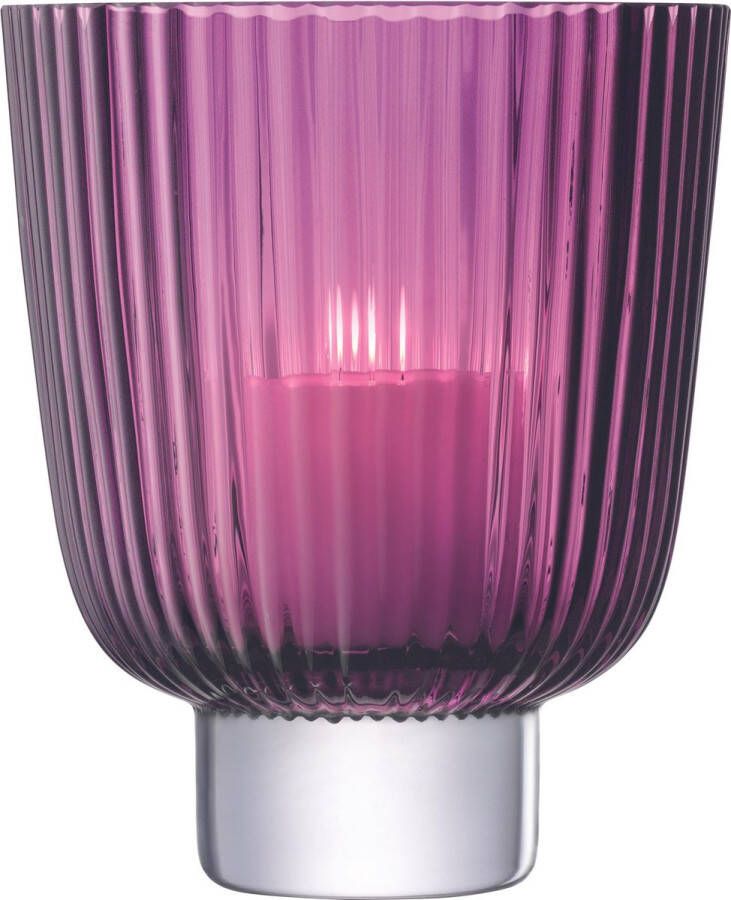 Lsa L.S.A. Pleat Windlicht Glas 21 5 cm Heather