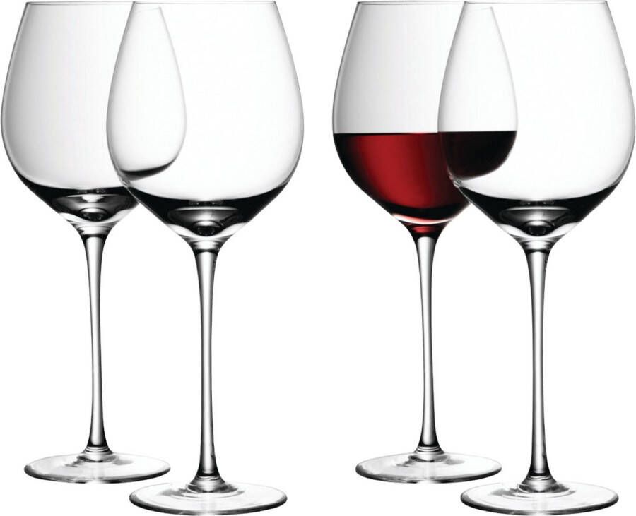 L.S.A. Rode Wijn Glas 750ml Set van 6 Stuks Transparant