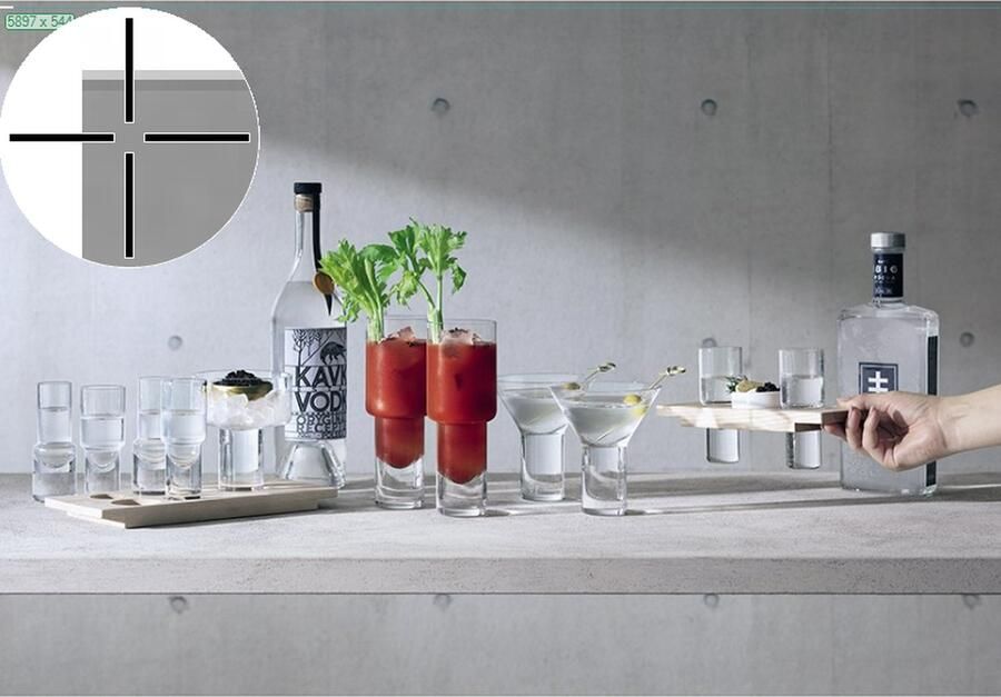 L.S.A. Vodka Glas 400 ml Set van 2 Stuks Glas Transparant