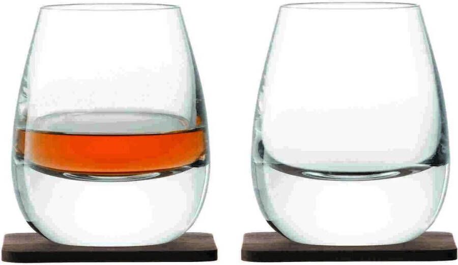 LSA Whisky Islay Tumbler Glas met Onderzetter 250 ml Set van 2 Stuks