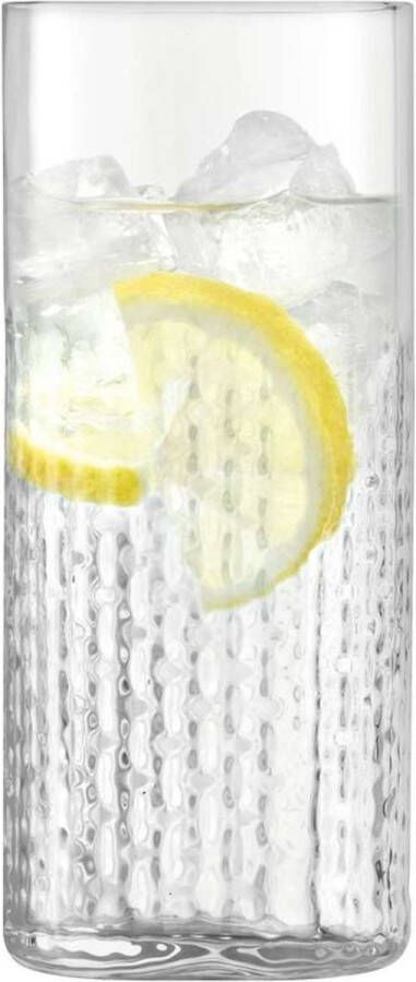 L.S.A. Wicker Longdrinkglas 400 ml Set van 2 Stuks Transparant