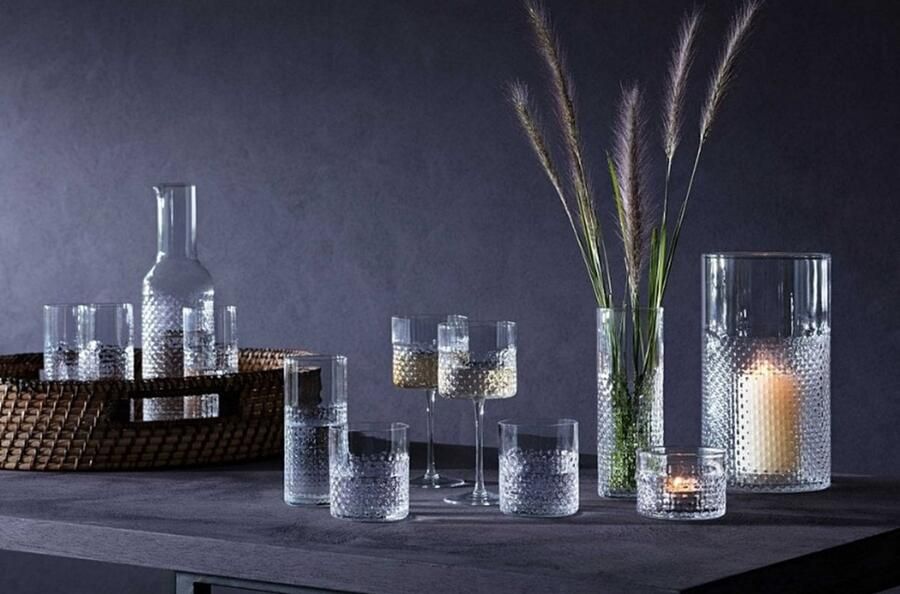 L.S.A. Wicker Tumbler Glas 330 ml Set van 2 Stuks Glas Transparant