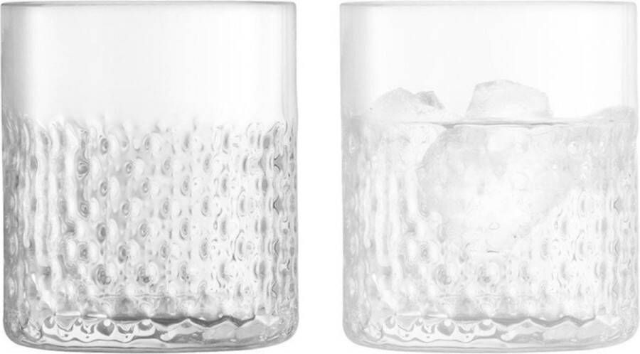 L.S.A. Wicker Tumbler Glas 330 ml Set van 2 Stuks Glas Transparant