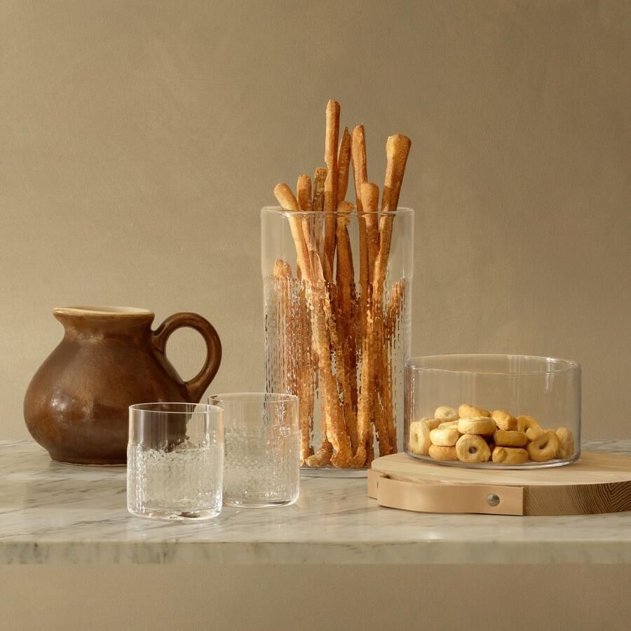 L.S.A. Wicker Voorraadpot 24 5 cm Glas Transparant