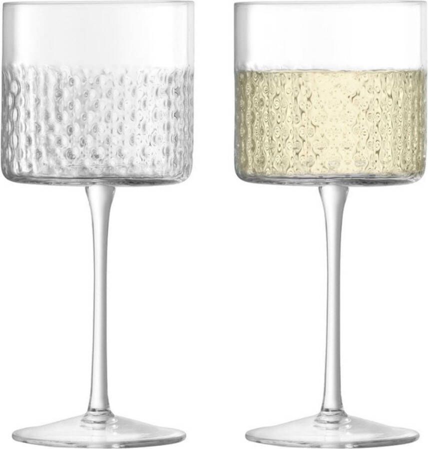 L.S.A. Wicker Wijnglas 320 ml Set van 2 Stuks Transparant
