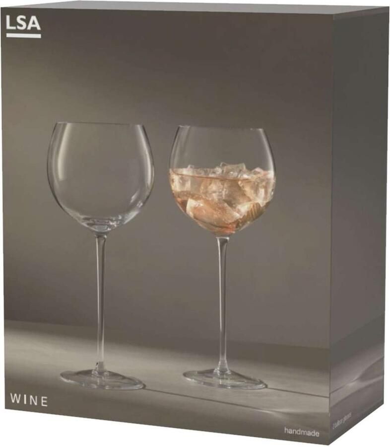 L.S.A. Wine Ballonglas 570 ml Set van 2 Stuks Glas Transparant
