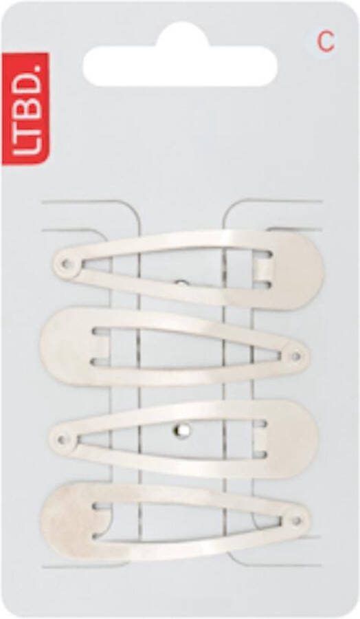LTBD zilveren haarspelden 4 clic clacs zilver schuifspeld voor haar 4 clic-clacs 5 x 1 5 cm haarspeldjes haarschuifjes