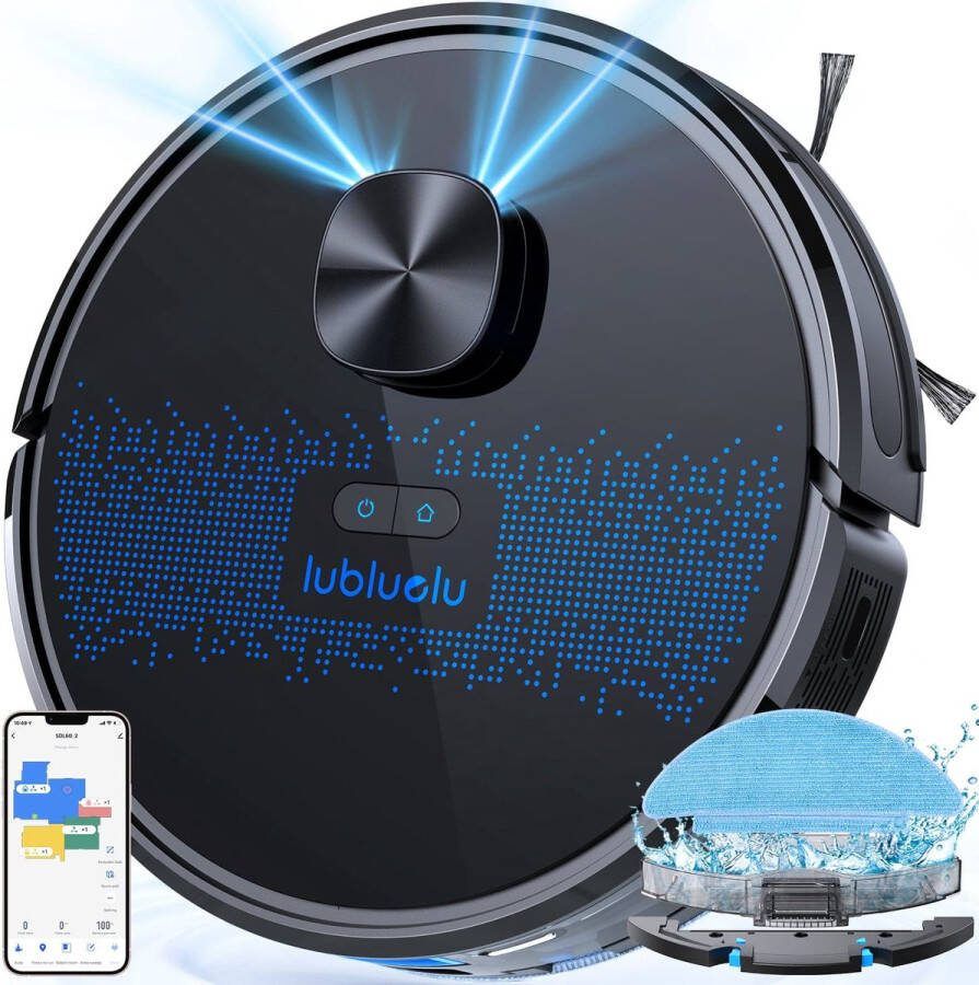 Lubluelu SL60D Robotstofzuiger met dweilfunctie Piano Black