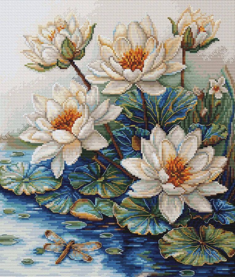 Luca-S Borduurpakket Lake with Waterlilies Meer met Waterlelies B7039