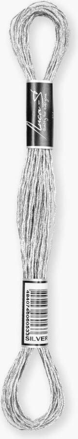 Luca-S Metallic SILVER borduurgaren streng van 8 meter (DMC E168)
