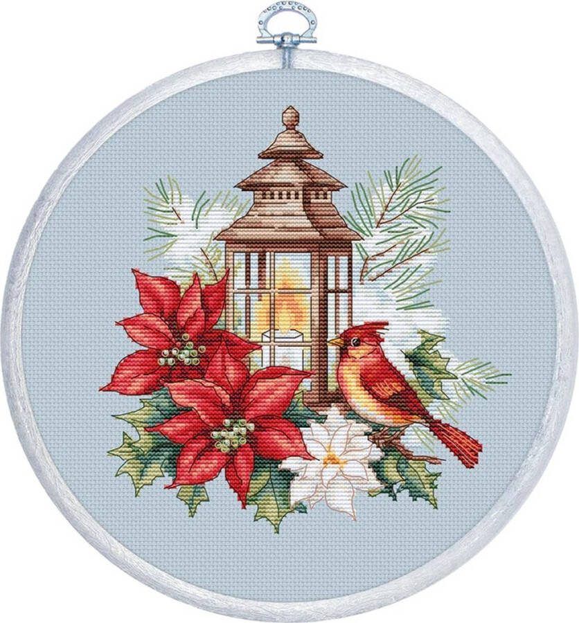 Luca-S Poinsettia borduren (pakket) BC233 inclusief borduurring
