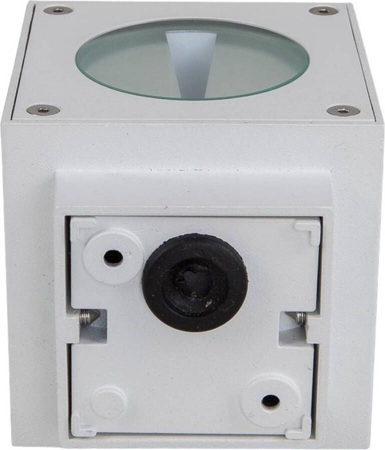 Lucande LED wandlamp buiten 2 lichts aluminium H: 9 cm wit Inclusief lichtbronnen