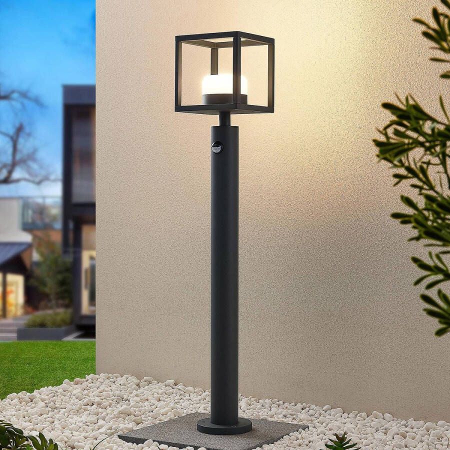 Lucande Padverlichting zuillampen 1licht aluminium kunststof H: 85 cm GX53 donkergrijs (RAL 840-M)