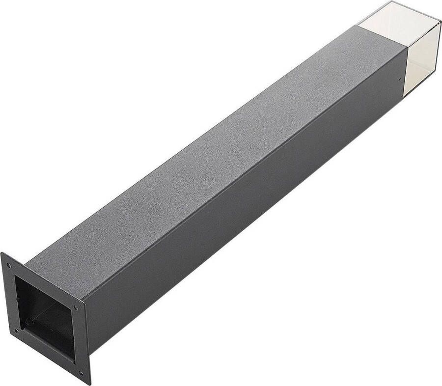 Lucande Tuinpad verlichting 1licht aluminium kunststof H: 70 cm E27 grafietgrijs