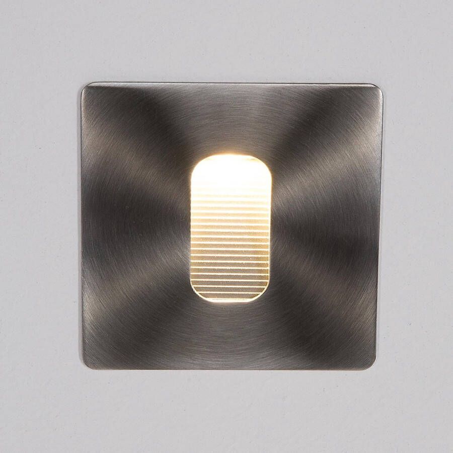 Lucande Wandlamp buiten 1licht aluminium roestvrij staal temperglas kunststof H: 9.5 cm roestvrij staal Inclusief lichtbron