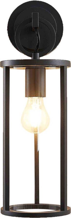 Lucande Wandlamp buiten 1licht drukgegoten aluminium glas H: 45 cm E27 grafiet