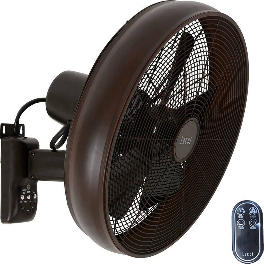 Beacon Lucci Air Wandventilator Breeze Brons Ø 46cm incl. Afstandsbediening