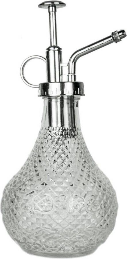 Esschert Design plantenspuit vernevelaar helder glas zilver 20 cm