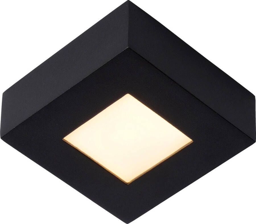 Lucide BRICE-LED Plafonnière Badkamer LED Dimb. 1x8W 3000K IP44 Zwart