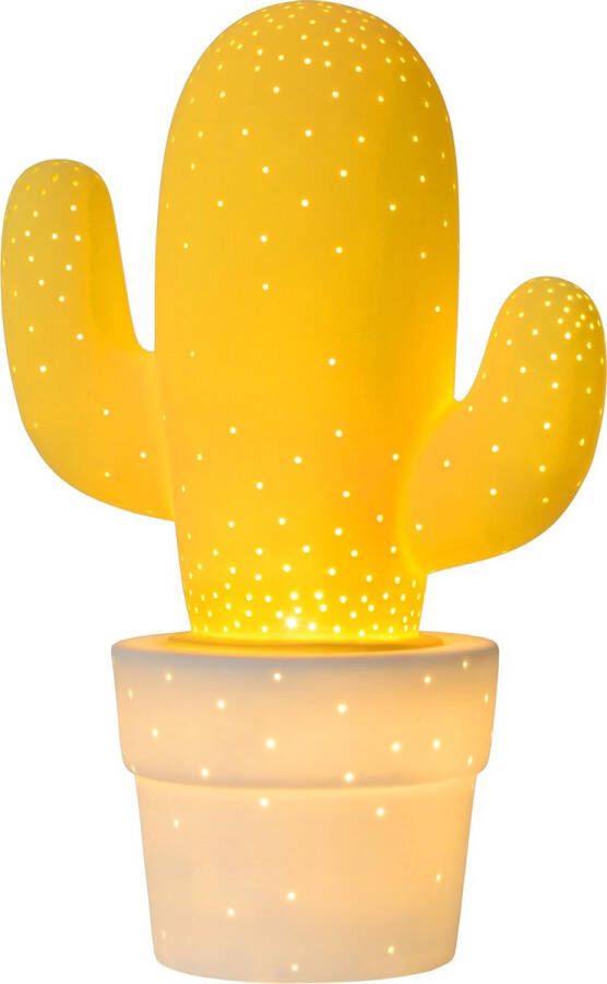 LUCIDE Tafellamp Cactus Geel ⌀20cm E14 40w