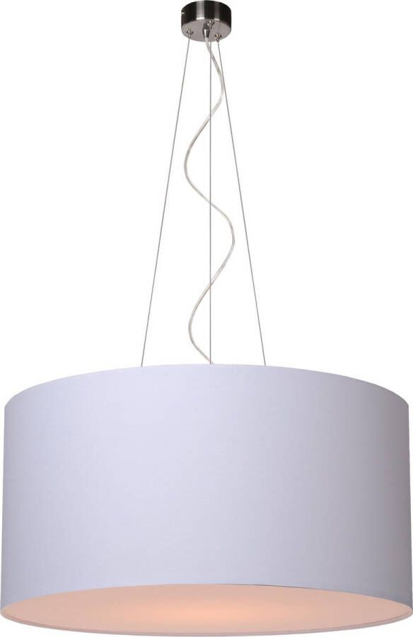 Lucide Coral Hanglamp Ø 60cm Katoenen kap met kunststof difuser Wit